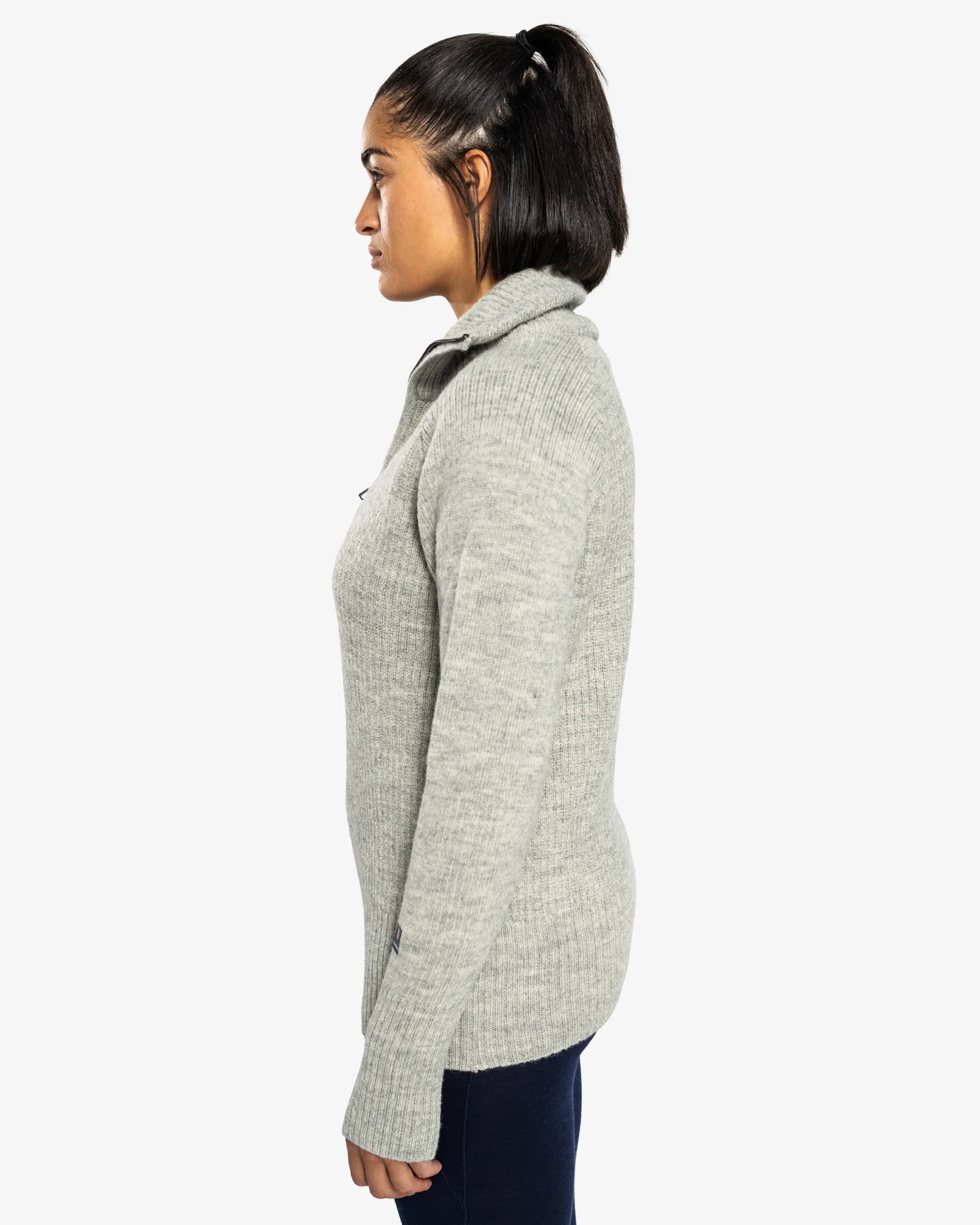 Outlet Vegard Half Zip Genser Ullstrikk
